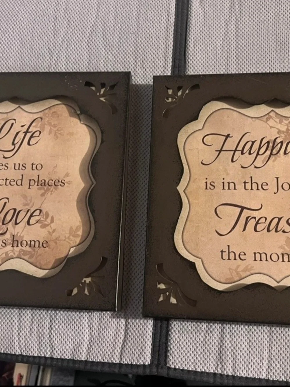 3 Live What You Love Wall Accent Set - Black and Cream